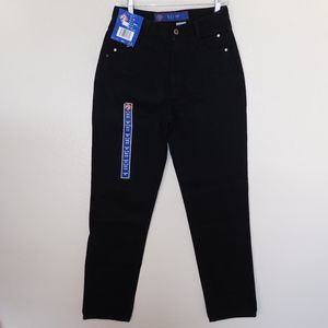 Women's Vintage 90s Posted Jeans Slim Size 11 New NWT 31x34 Black 932037L